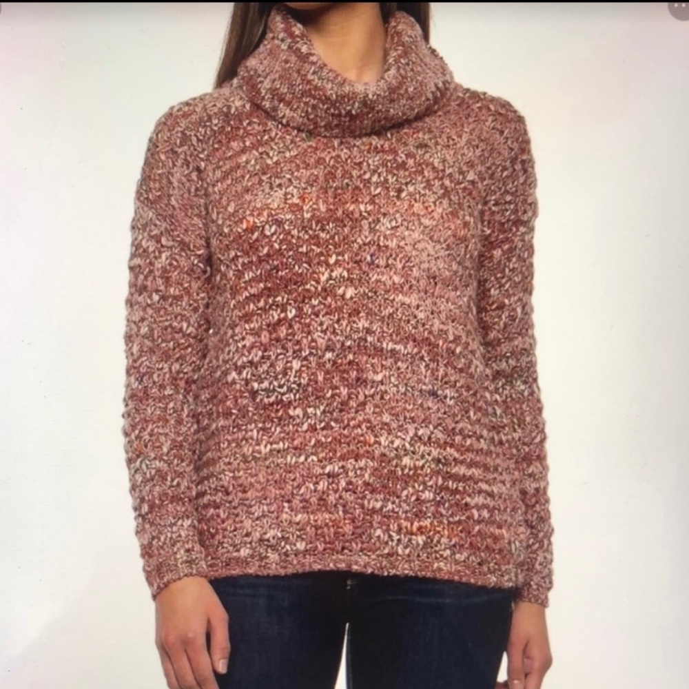 Anthropologie Esmeralda wool blend cowlneck knit sweater confeti made In Italy